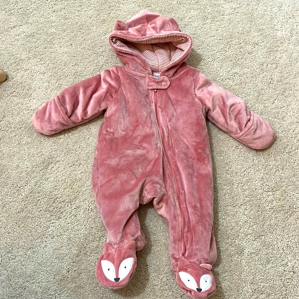 NWOT carters fox onesie jacket jumper